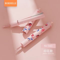 BORDELLE——迷你卷发棒刘海夹板小直卷两用便携直板夹熨板宿舍用mini女短发夹板卷发棒-插画款