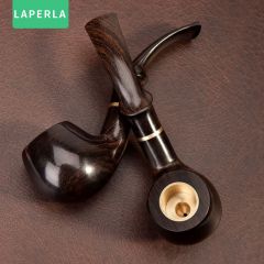 LAPERLA——烟斗-烟具实木手弯式烟丝斗老式男士可循环过滤烟斗送男士父亲节礼品+礼盒套装